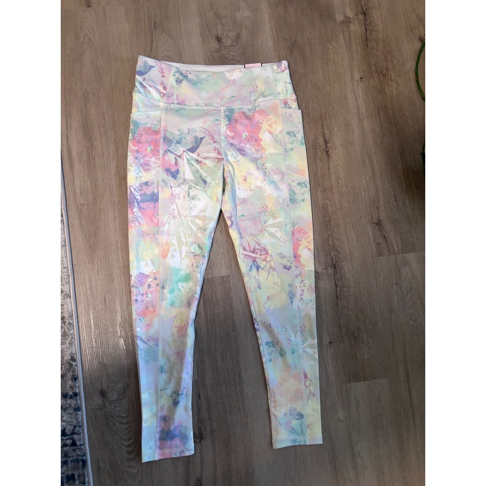 Victorias Secret Incredible Essential Floral Leggings Multi Color Size 14 NWT